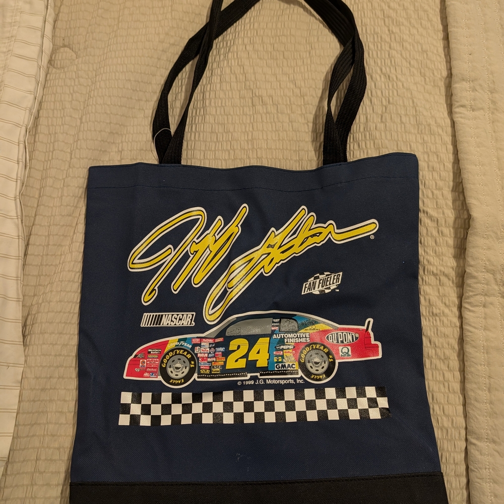 Jeff Gordon NASCAR Tote Bag with Car Graphic